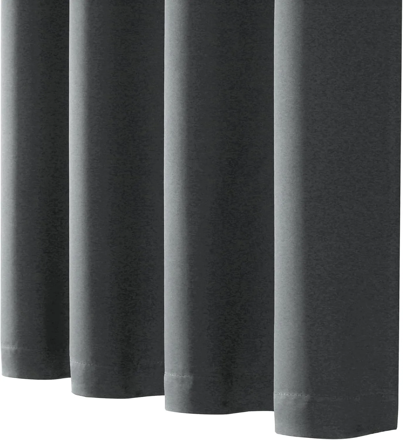 Gray Flame Retardant Room Darkening Curtains for Home Hotel Office, Heat Insulation Dustproof Curtains, 52 X 63 in, Gray, 2 Panels