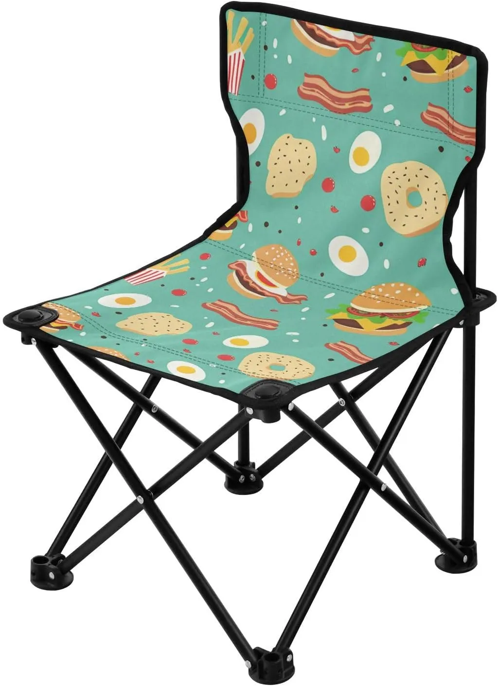 Green Fast Food Compact Ultralight Camping Chair Ultra Lightweight Backpacking Chairs Carry Bag Included Portable Chair for Waiting in Line for Hiking Camping