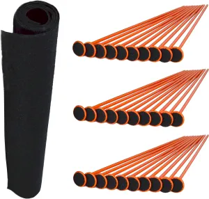 Gun Storage Solutions Rifle Rods Starter Kit with Shelf Liner Gun Organizer System Store More Guns Easy Access for Safety with Nylon Woven Loop Fabric