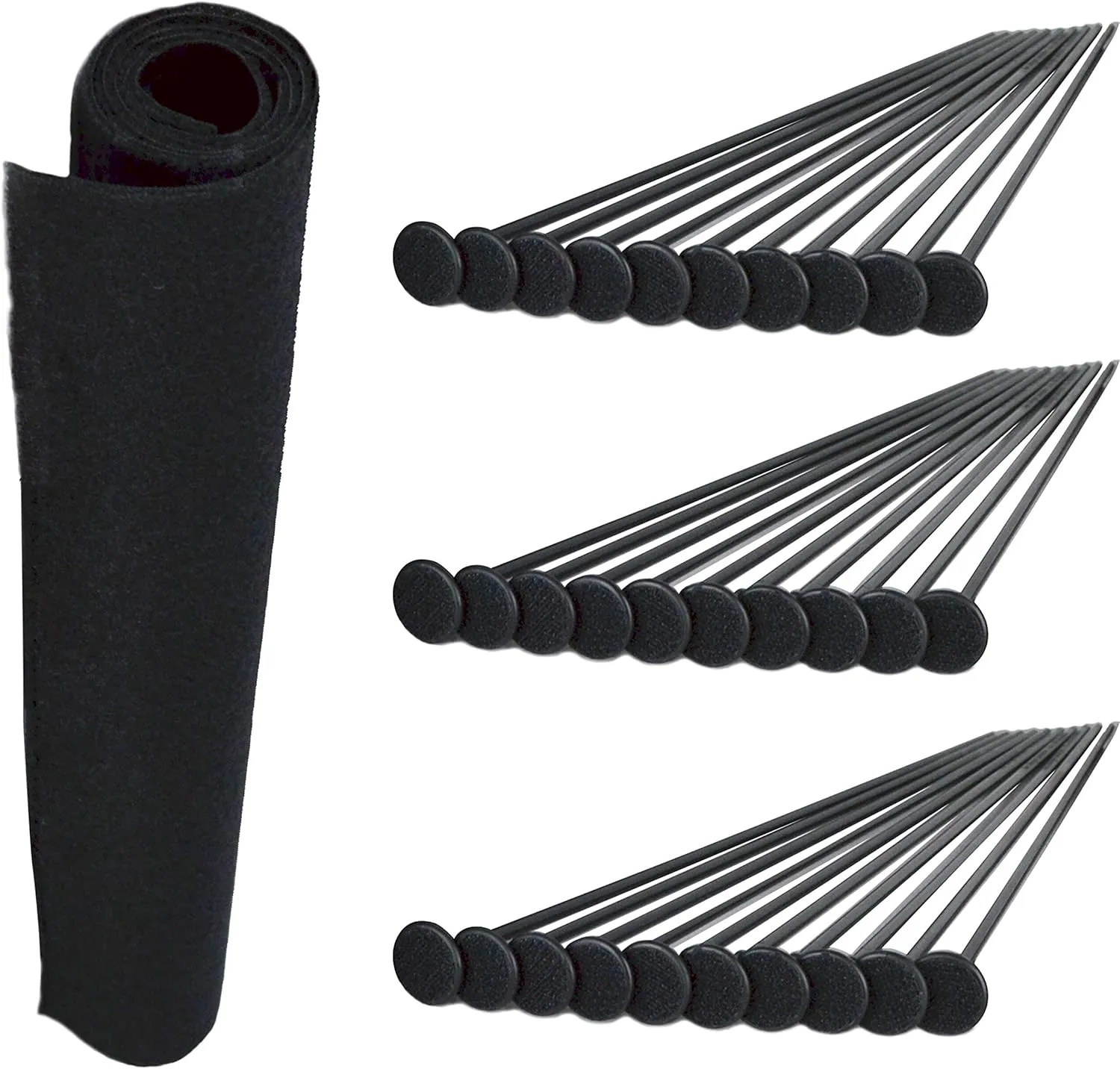 Gun Storage Solutions Rifle Rods Starter Kit with Shelf Liner Gun Organizer System Store More Guns Easy Access for Safety with Nylon Woven Loop Fabric