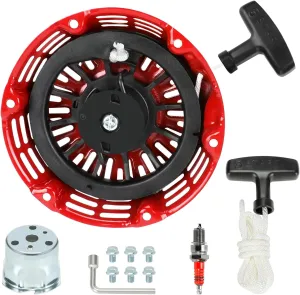 GX160 Pull Start Assembly Compatible with GX200 GX140 GX120 Recoil Starter 6.5HP 5.5HP 4.0HP Engine Parts Replacement 28400-Z4M-306ZB 27400-Z1T-702 28400-Z4M-306ZC with Pull Cord Rope