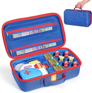 Hard Carrying Case Fits for Little Tikes Story Dream Machine Books Starter Set, Large Protective Travel Container Case for Storytime Audio Play Real for Littles Character Collection, Blue (Box Only)