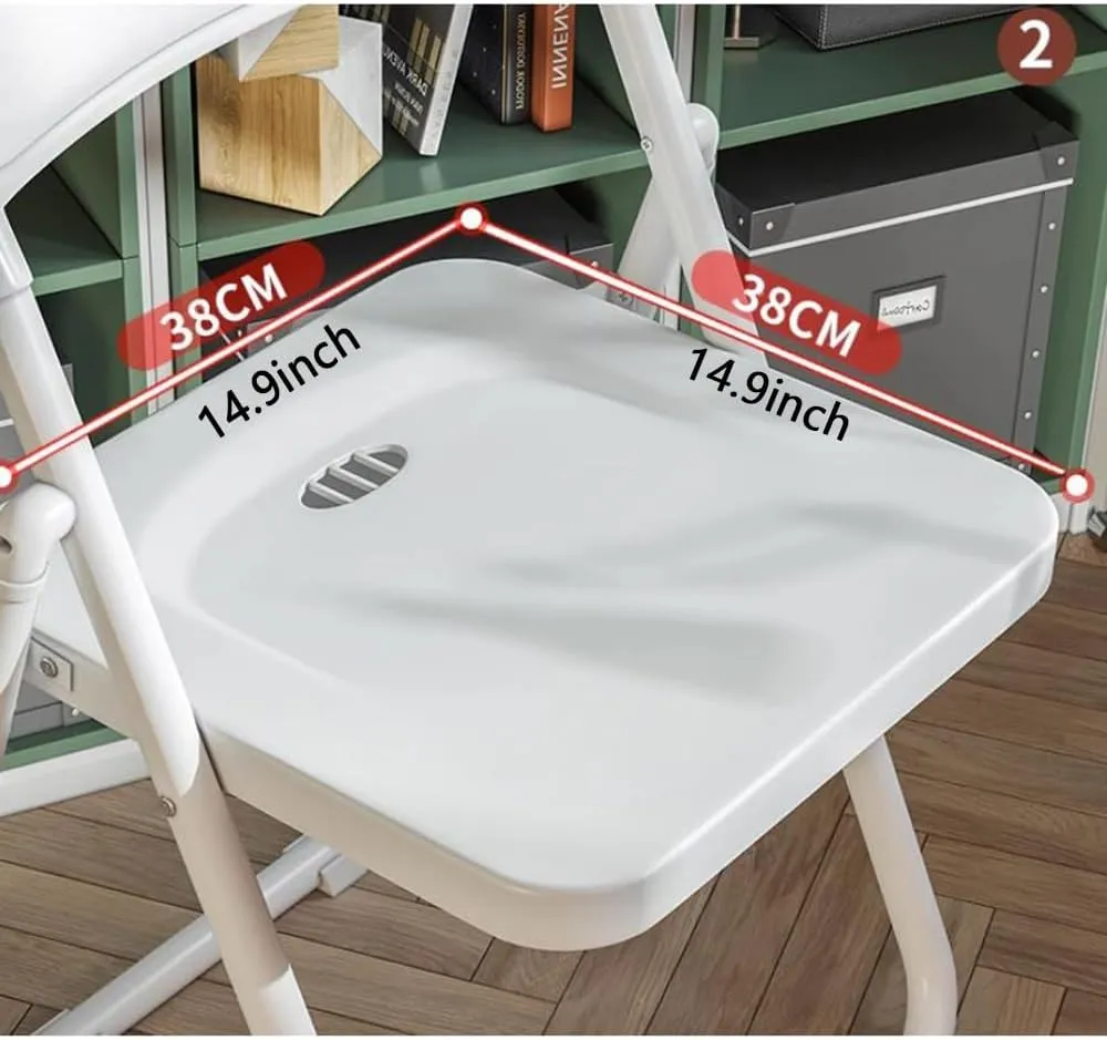 HCZION Plastic Folding Chair Outdoor Stackable Chair Portable Dining Chairs Fold Up Party Chair Garage Folding Stool with Backrest Lightweight Camping Chair (Color : Grey)