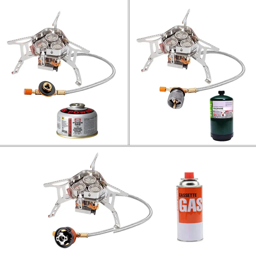 Head Gas Stove - Folding Burners for Camping and Backpacking