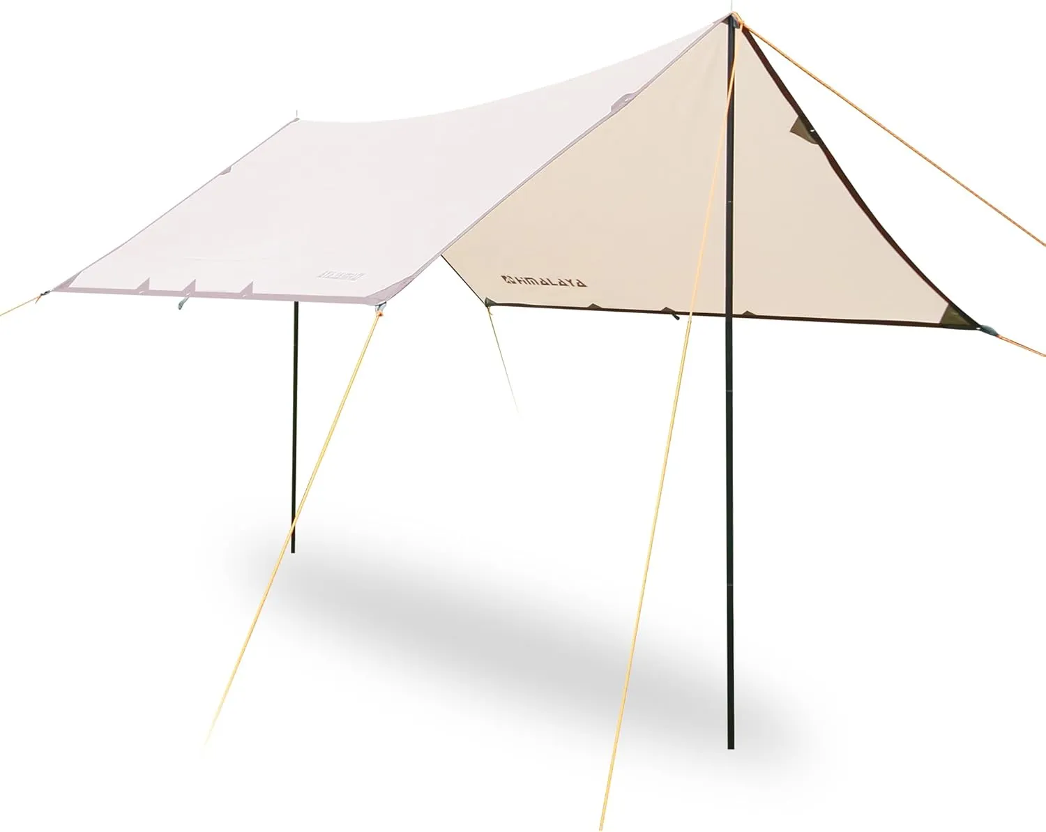 Himalaya Rain Tarp for Camping 4-6 Person Tent Tarp with 2 Poles Canopy Sun Shield Tarp UPF 50  Outdoor Camping Traveling Awning Backpacking (118.1" x 114.1")