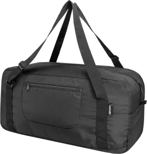 HOLYLUCK Foldable Travel Duffel Bag For Women & Men Luggage Great for Gym - large black