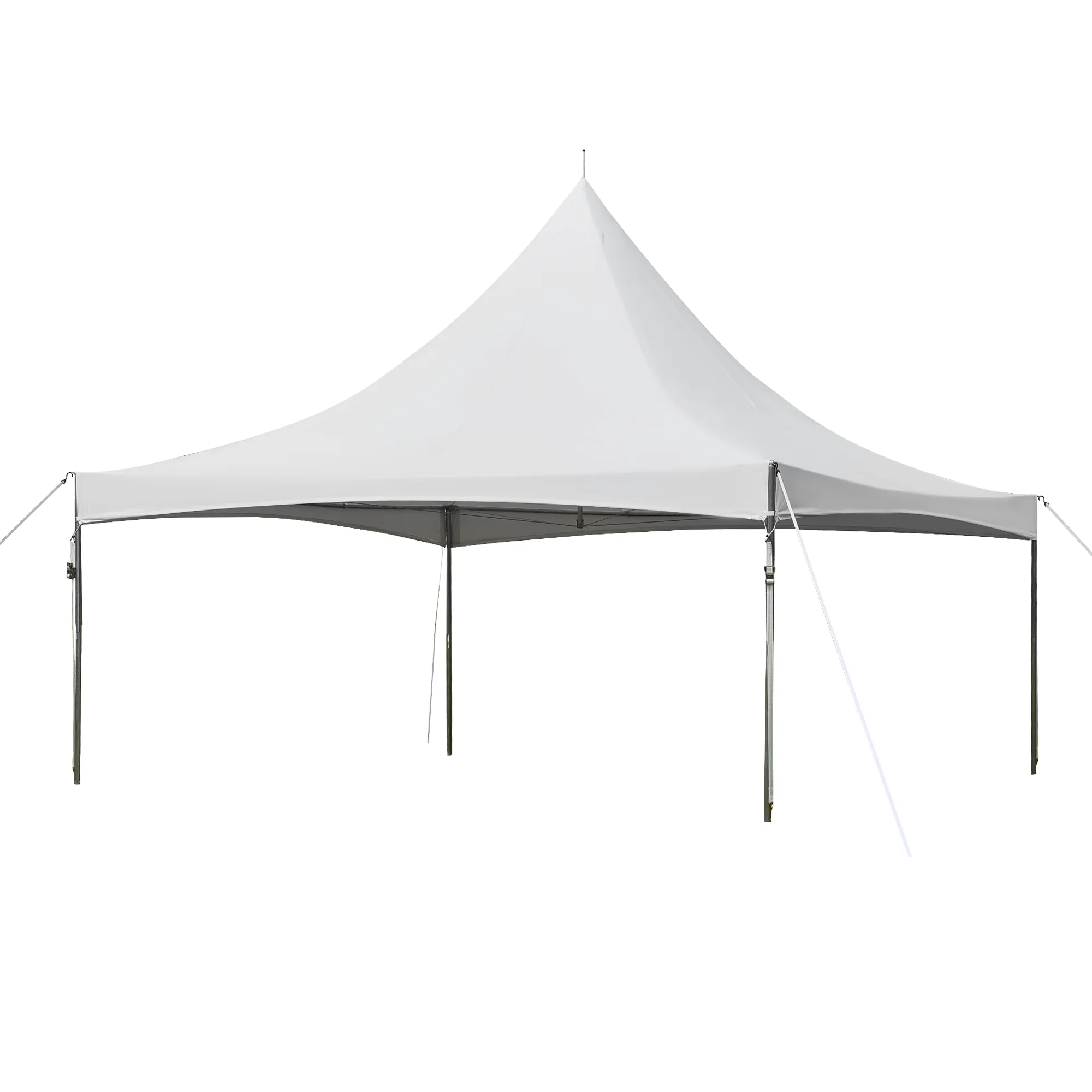 HOMREST 20x20ft Party Tent Outdoor Wedding Tent Heavy Duty Peaked Frame Canopy With Fire Retardant PVC Top 80 Person Capacity Gazebo Shelter Tent For Event Commercials White
