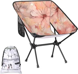 Honeybaby Folding Camping Chair Flower Abstract Camping Chairs Lightweight Portable Chair Outdoor Foldable Chairs for Camping Travel Picnic Beach Hiking