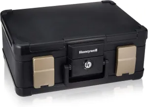 Honeywell Safes & Door Locks LHLP1103G 30 Minute Fire Safe Waterproof Safe Box Chest with Carry Handle, Medium, 1103, Black, 7.3 litre