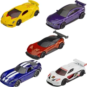 Hot Wheels 5-Pack Bundle of 15 Toy Cars, 3 5-Packs of HW Sports, Motor Show & HW Legends 1:64 Scale Vehicles, Gift for Collectors & Kids 3 Years & Up