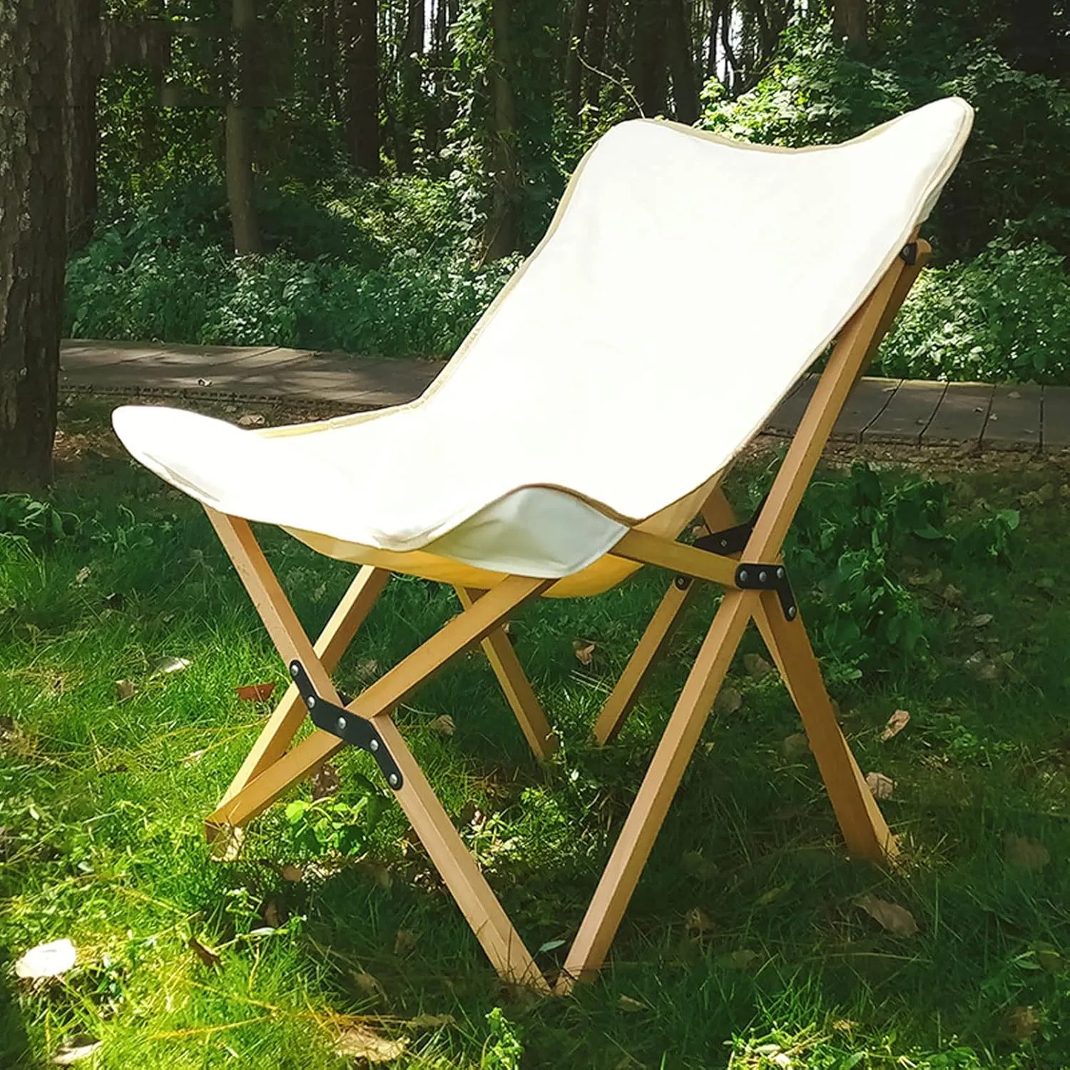 HUHJYUGE Outdoor Folding Chairs, Camping Folding Chair Heavy Duty, Folding Camping Chairs for Adults Lightweight, with Lumbar Support, for Beach, Fishing, Trip, Picnic, Lawn (C 58cm)