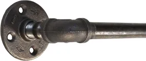 Industrial Pipe Curtain Rod (36 inch bar) - Multiple Sizes