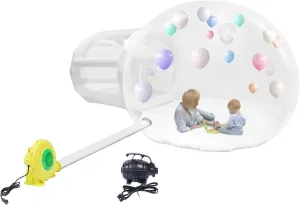 Inflatable Bubble Tent for Camping, 118" x 94" Clear Dome Tent with Blower & Air Pump, Waterproof PVC, Large Space for 3-5 People, Outdoor Party, Wedding, Backyard, Picnic