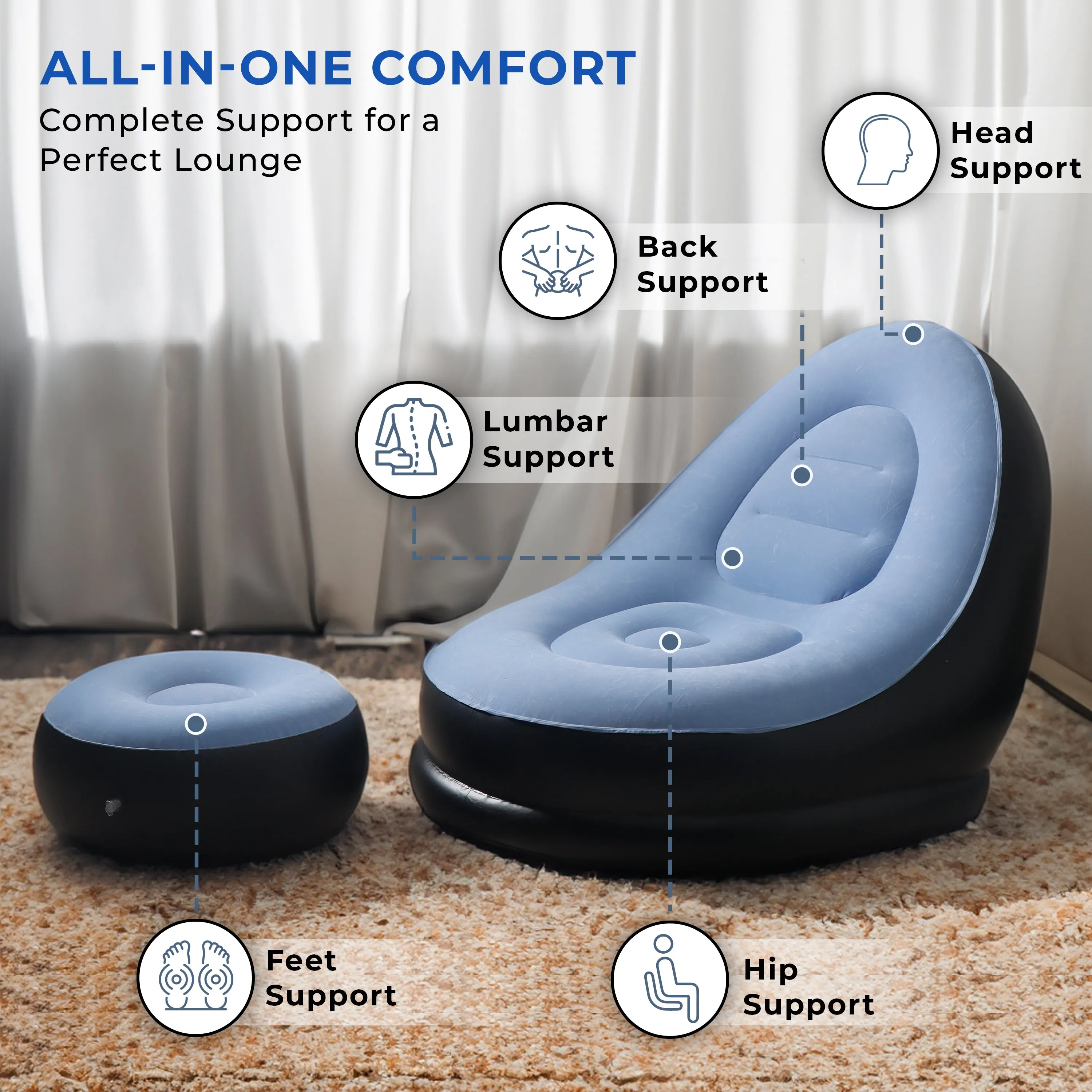 Inflatable Recliner Sofa for Ultimate Relaxation