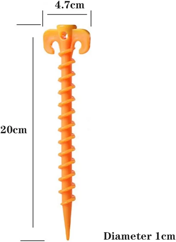 Inflatable Tent Stakes, 6 Pack Ultralight Plastic Camping Ground Heavy Duty, 8 Inch Tent Pegs Lightweight Garden Stakes for Outdoor Christmas Light Yard Stakes