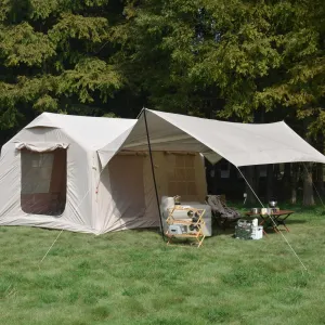 Inflatable Waterproof Tent for Camping 7-8 Person, Family Tents for Camping with Canopy, Big Tents for Camping 9.8 x 13ft