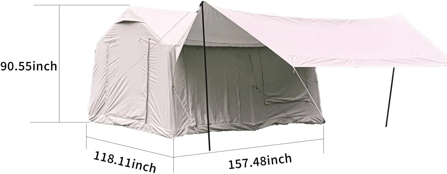 Inflatable Waterproof Tent for Camping 7-8 Person, Family Tents for Camping with Canopy, Big Tents for Camping 9.8 x 13ft
