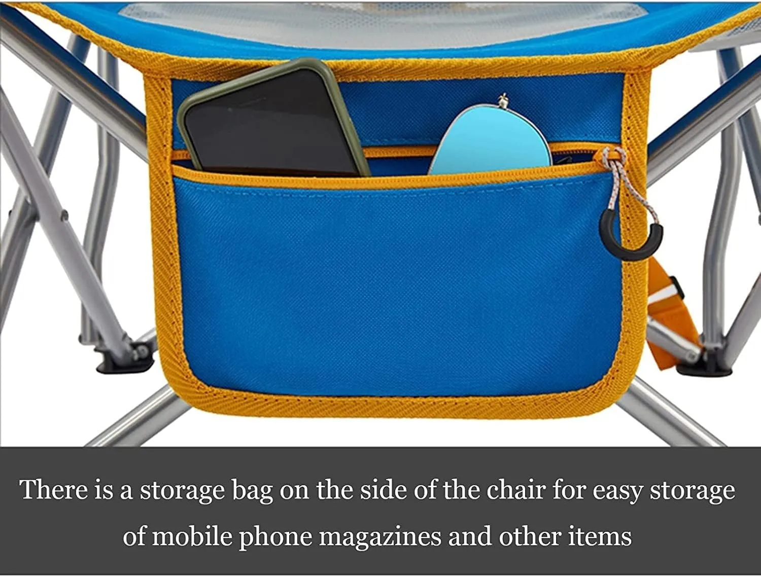 IRYZE Outdoor Chair Folding Camping Chair Outdoor Armchair Beach Deck Chairs Portable Leisure Seat Stool with Breathable Mesh, Comes with Storage Bag Camping Chair Foldable Chair