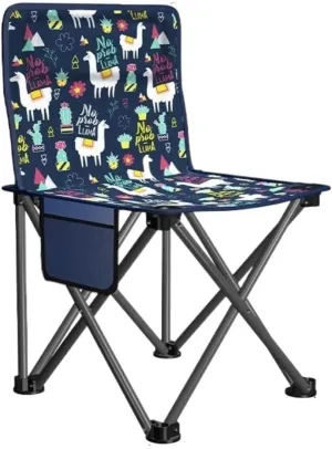 IRYZE Outdoor Chair Folding Camping Chair Outdoor Folding Backrest Chair Portable Fishing Chair with Side Pocket Lightweight Leisure Chairs Padded Deck Chair Camping Chair Foldable Chair (Color : B)