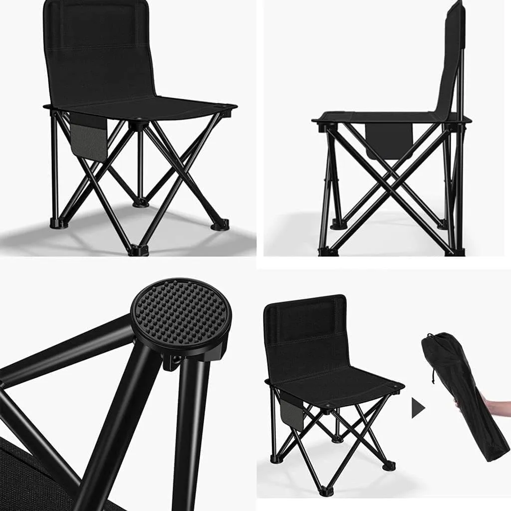 IRYZE Outdoor Chair Folding Camping Chair Outdoor Folding Backrest Chair Portable Fishing Chair with Side Pocket Lightweight Leisure Chairs Padded Deck Chair Camping Chair Foldable Chair (Color : B)