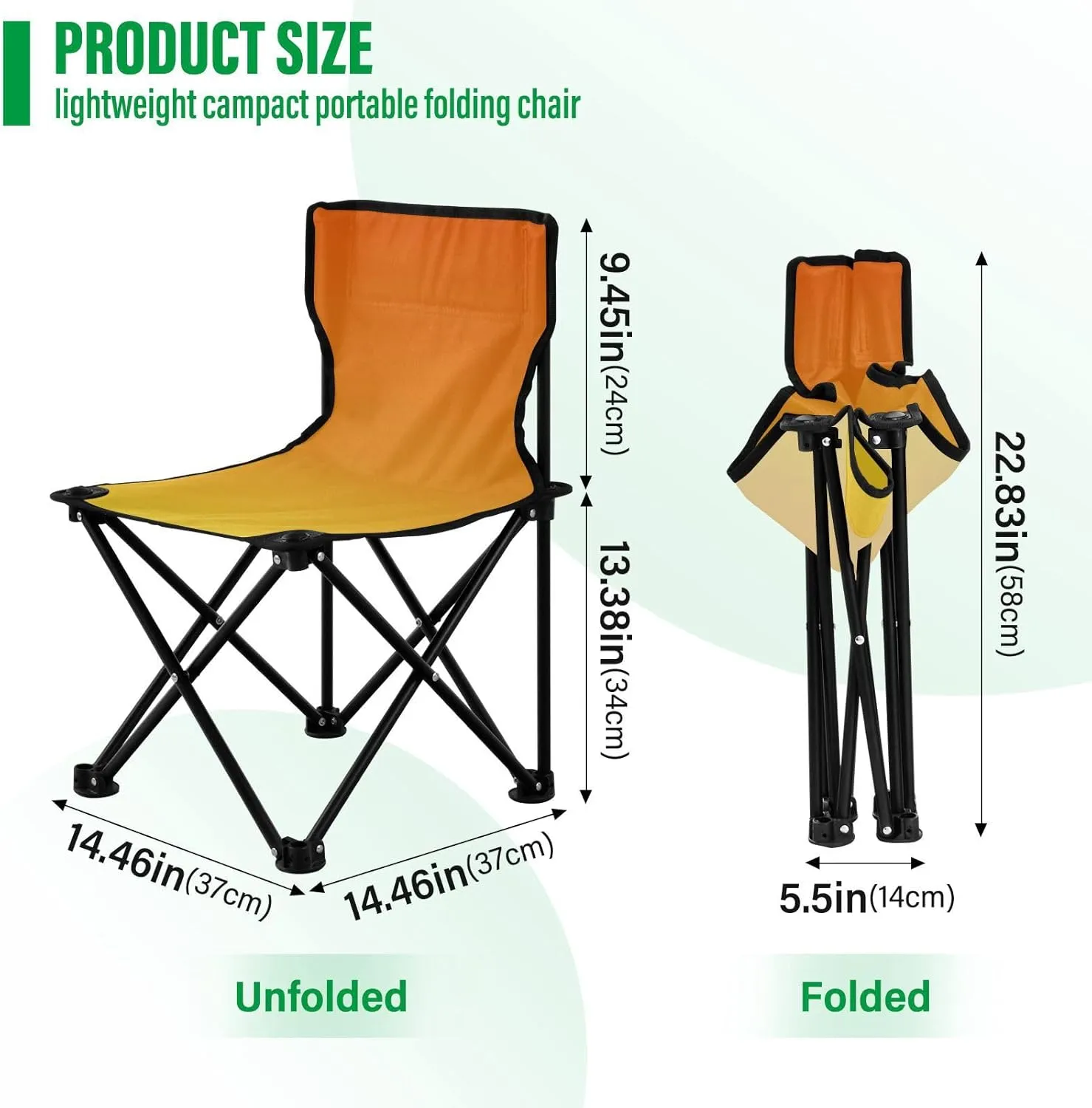 J JOYSAY Phoenix Start Gradient Portable Camping Chair Lightweight Outdoor Folding Chair for Adults Hiking Chair for Outside Camping Sports Beach Travel Hiking
