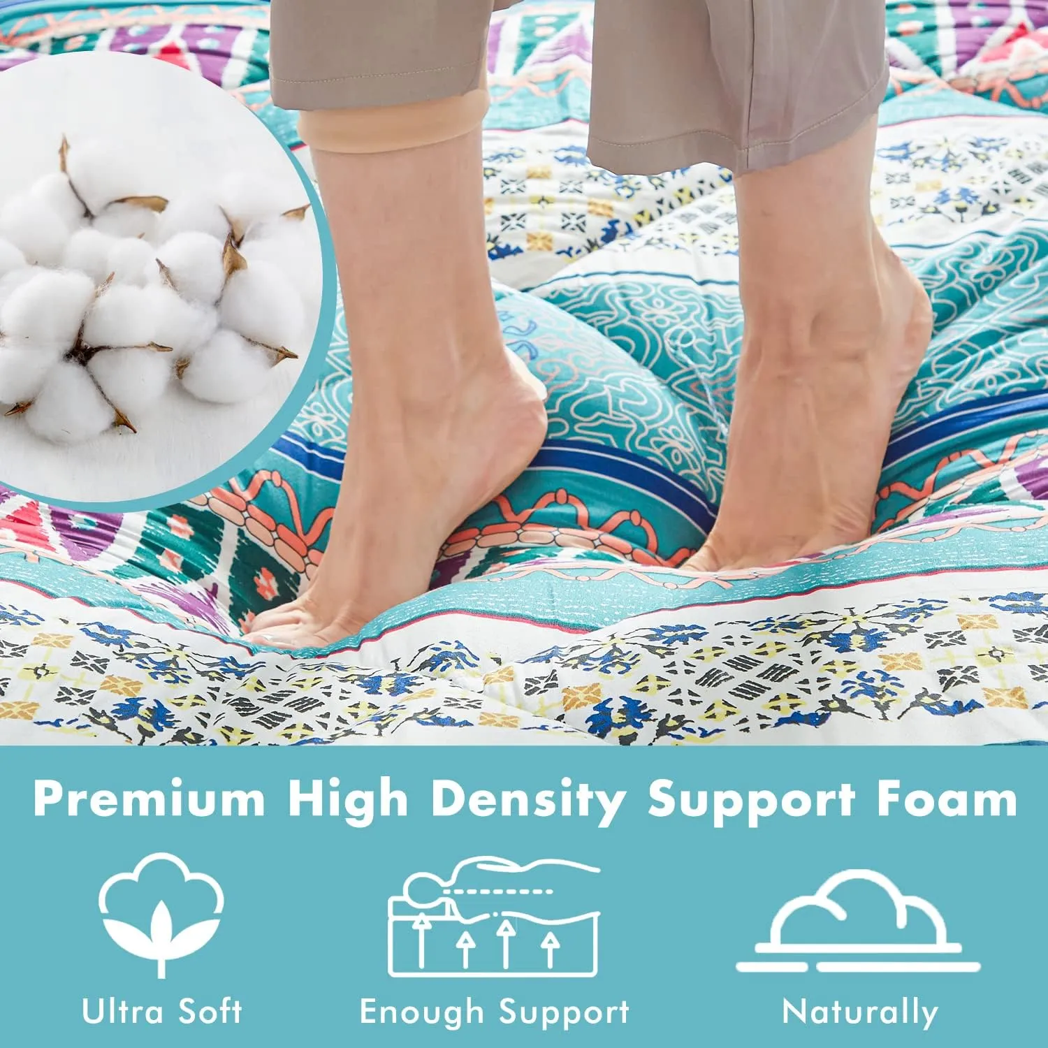 Japanese Floor Mattress Futon - Thicken & Foldable Roll Up Camping & Bohemia Twin