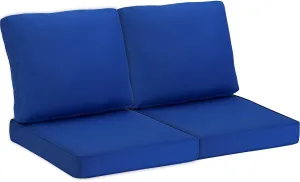 JMGBird Set of 2 Outdoor Cushion Tufted Pillow, Deep Seat Outdoor Chair Cushion 22"x22" Patio Cushions for Outdoor Furniture, Sapphire Blue