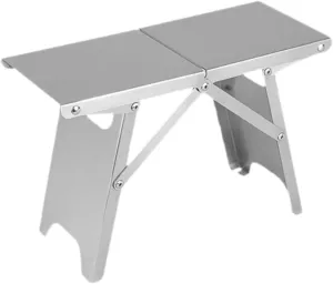 jojomis Stainless Steel Folding Camping Table Outdoor Stool Lightweight Fishing Chair Sturdy Compact for Beach BBQ Lawn