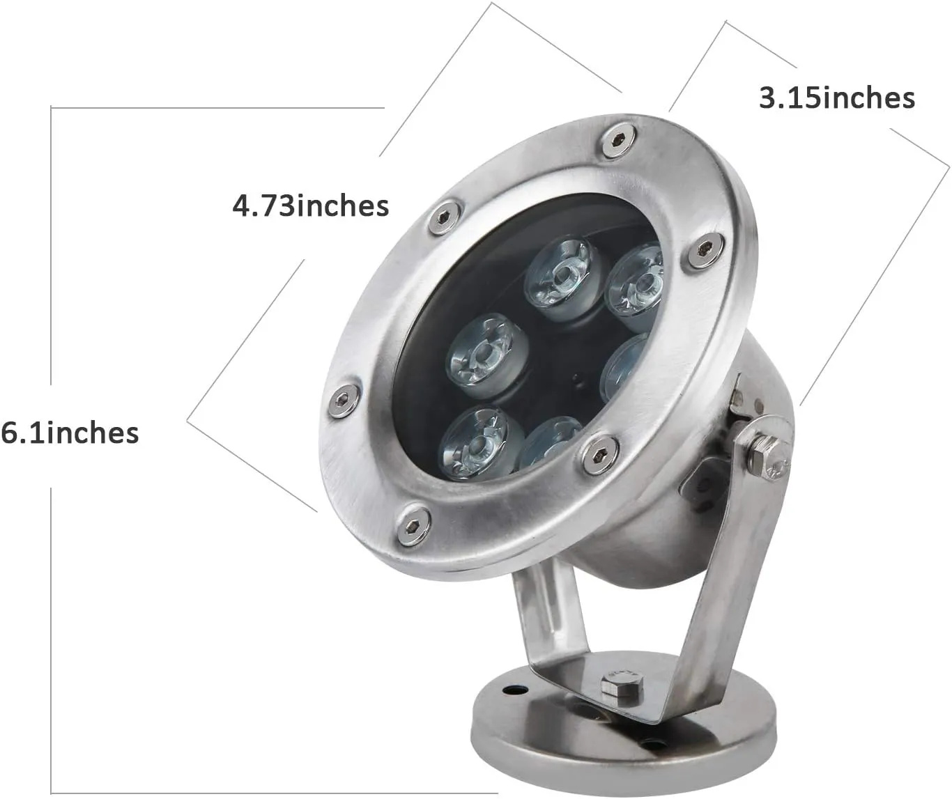 JSN&PC LED Underwater Lights 18W RGB Color Changing with RF Remote Controller & IP68 Waterproof Joint for Party Swimming Pool Fountain Water Rockery Grass Land