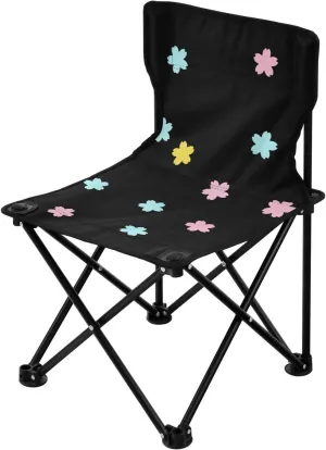 JUNZAN Cherries Blossom Collapsible Camping Chair Lightweight Backpacking Chair with Carrying Bag Hiking Chairs Backpacking Ultralight for Picnic Indoor