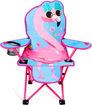KABOER Kids Outdoor Folding Lawn and Camping Chair with Cup Holder and Carrying Bag, Children's Camping Chairs