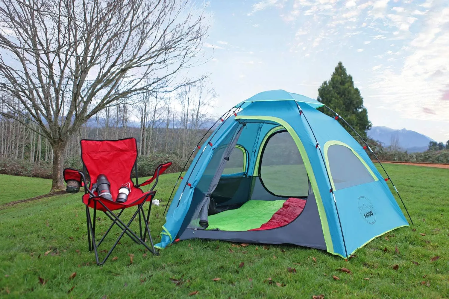 KAZOO Outdoor Camping Tent 2/4 Person Waterproof Camping Tents Easy Setup Two/Four Man Tent Sun Shade 2/3/4 People