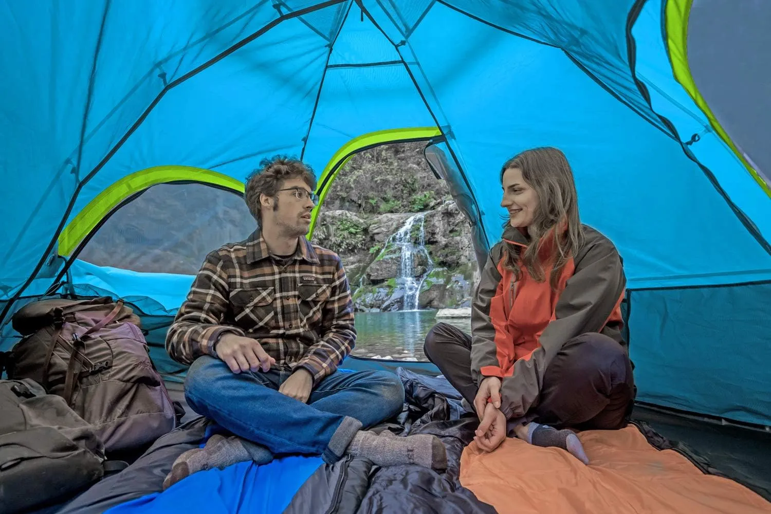KAZOO Outdoor Camping Tent 2/4 Person Waterproof Camping Tents Easy Setup Two/Four Man Tent Sun Shade 2/3/4 People