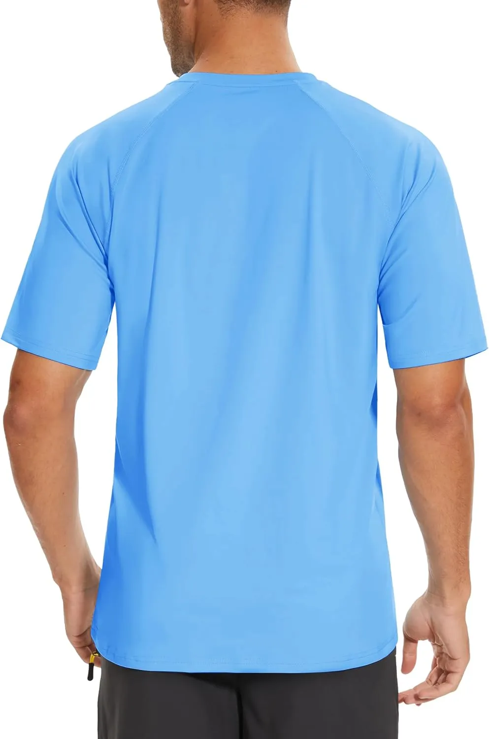 KEFITEVD Men‘s UPF 80  Swim Shirts Short Sleeve UV SPF Shirts Quick Dry Rashguard Sun Shirts Lightweight Workout T-Shirts