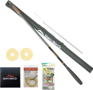 Keiryu Rod Co. T100 Rod. Telescopic 17.7 ft. Keiryu Fly Fishing Rod. Perfect for Euro Nymphing, Dry Flies, and Weighted Rigs. High Performance IM Carbon Rod and Starter Kit.