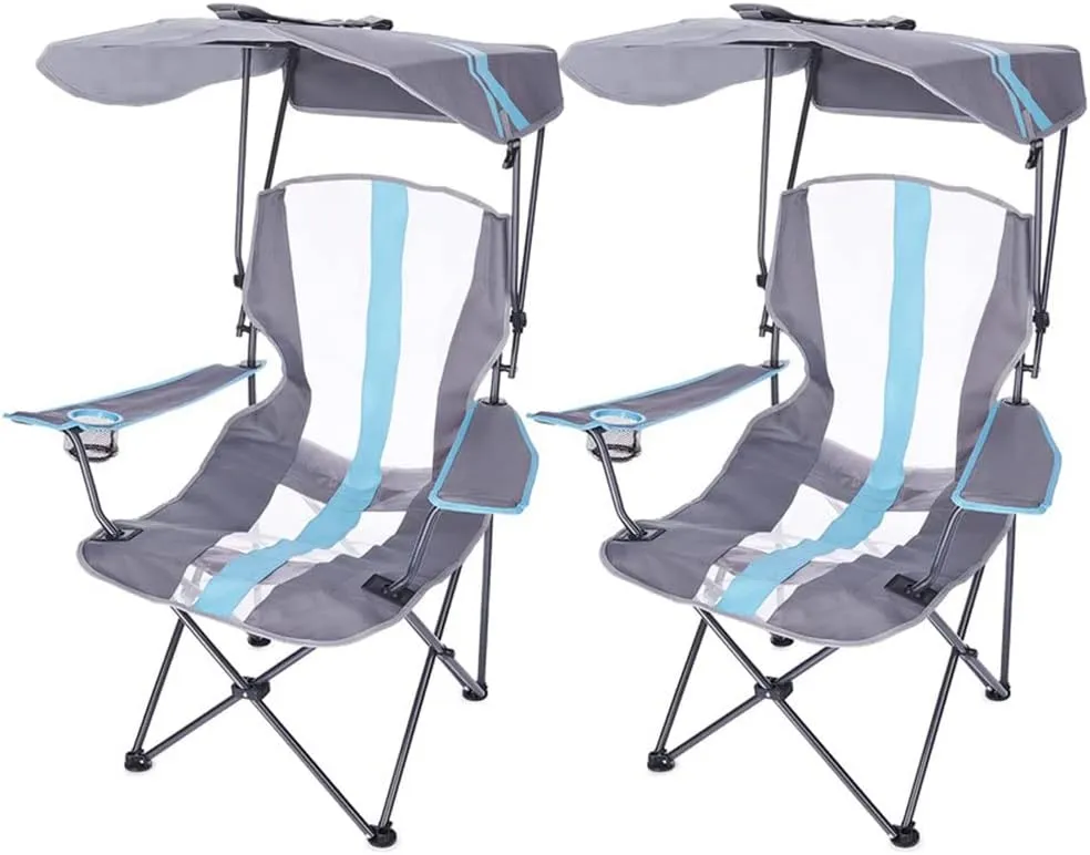 Kelsyus Royal Camping Chair, 2-Pack, Light Blue