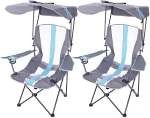Kelsyus Royal Camping Chair, 2-Pack, Light Blue