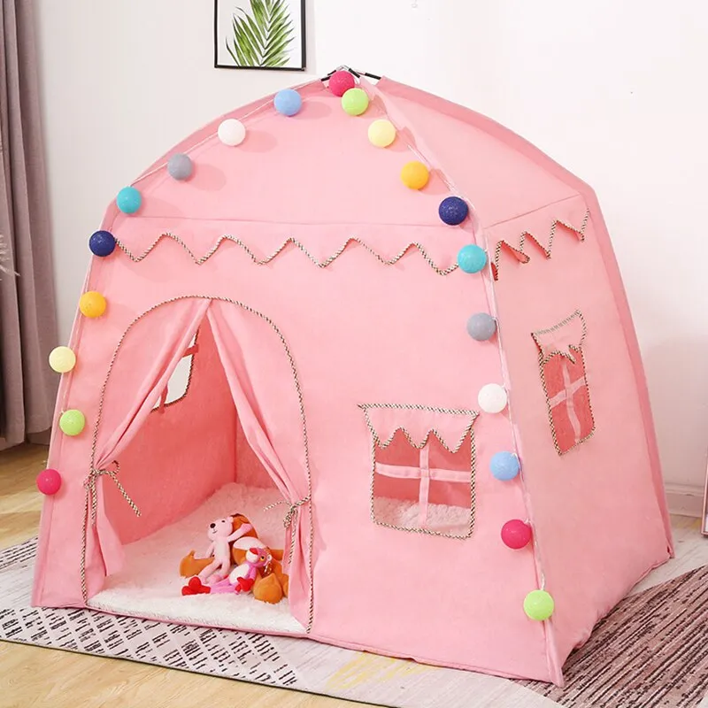 Kids Play Tent for Baby Game House Portable Collapsible Princess Castle Children Tent Birthday Holiday Gifts for Boys and Girls