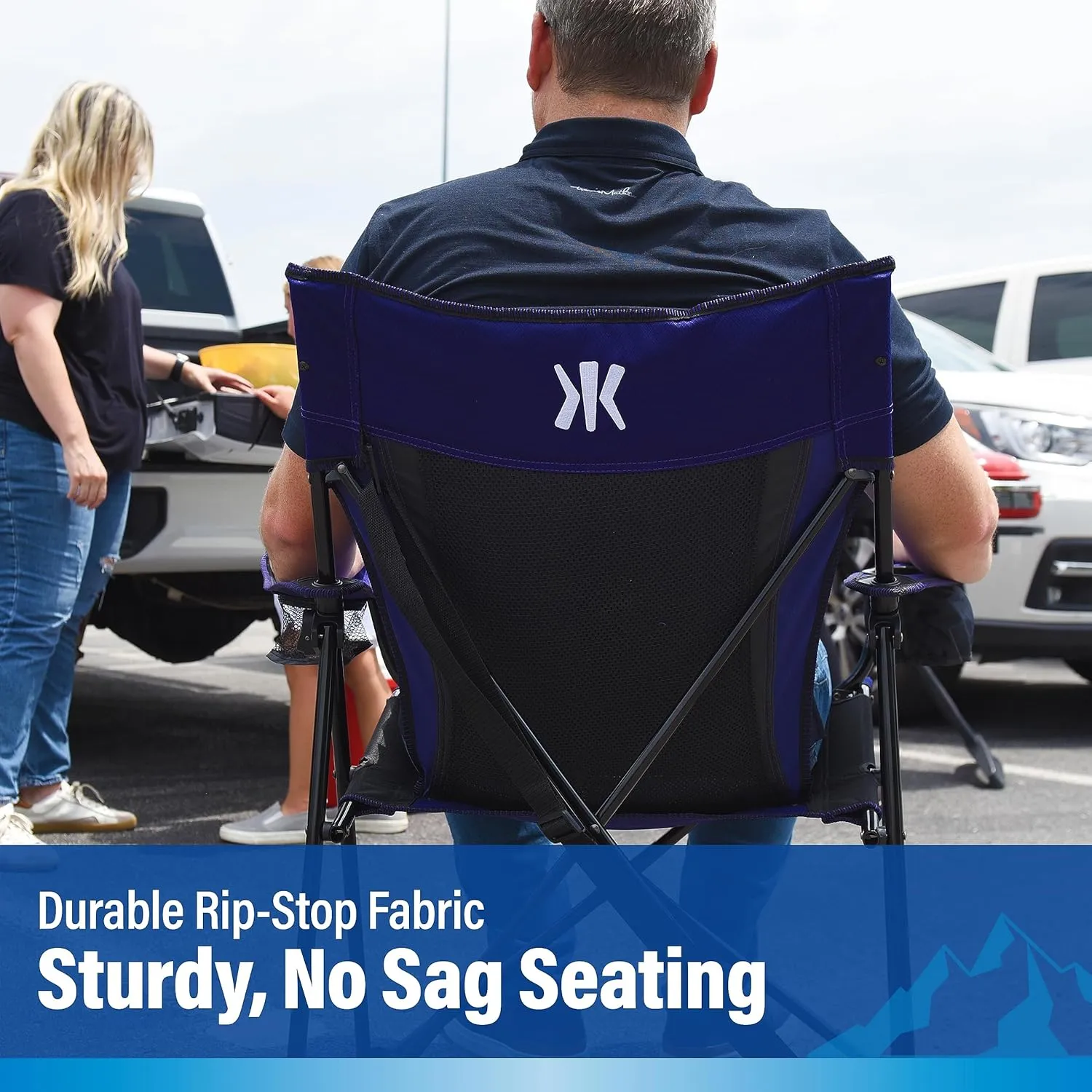 Kijaro Sports Fan Folding Chair, 26" L x 35.5" W x 37" H, Baltimore Ravens