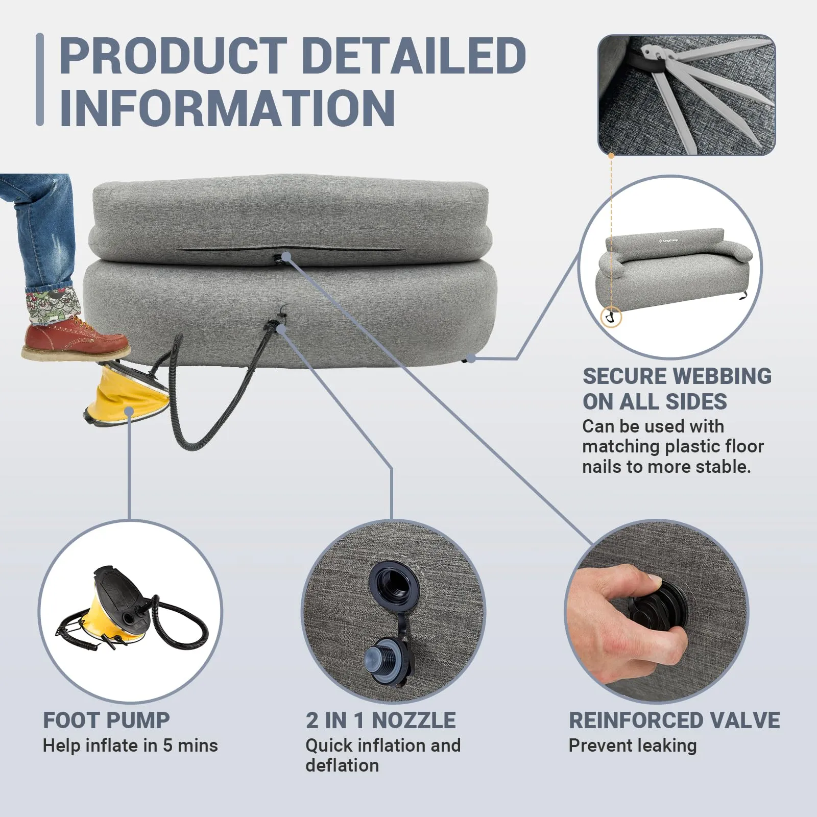 KingCamp Inflatable Sofa Set