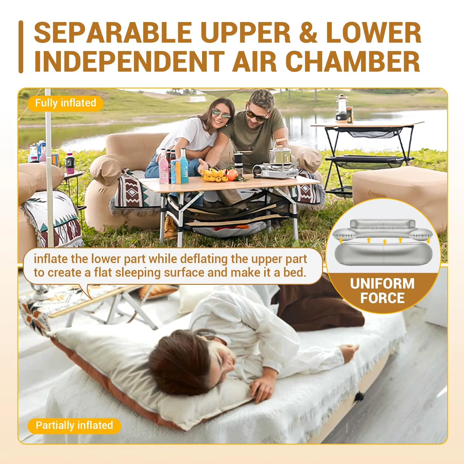 KingCamp Inflatable Sofa Set