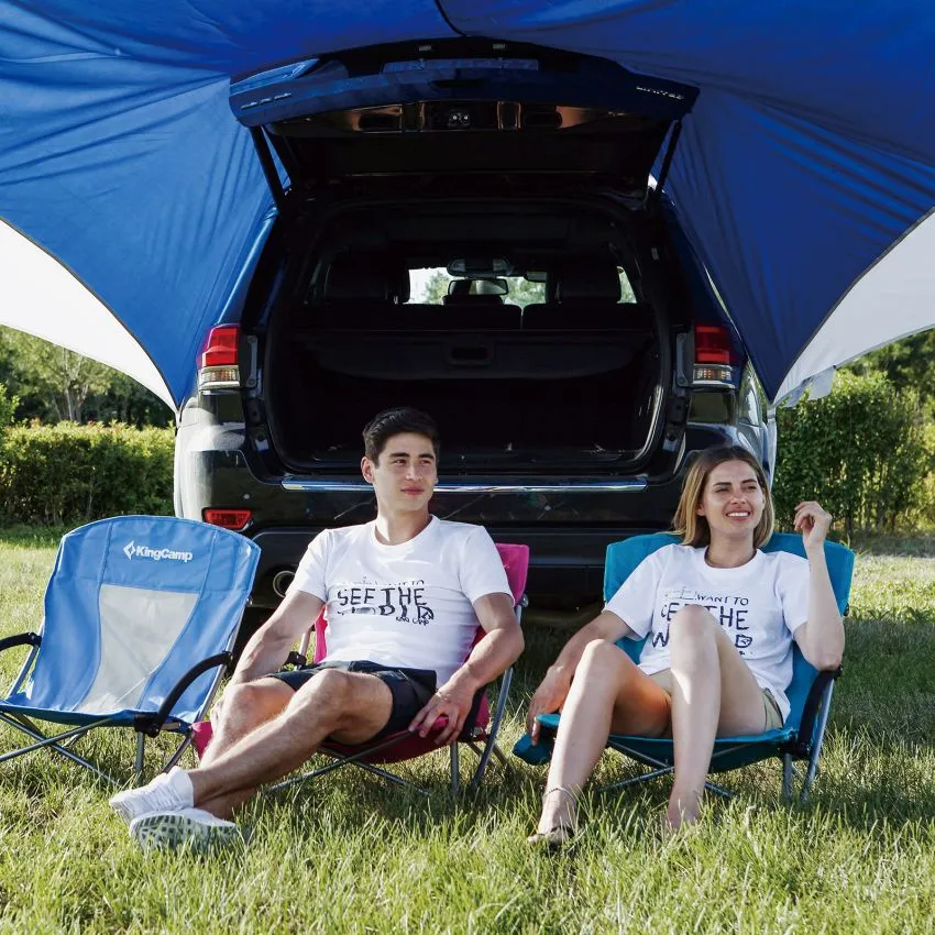 KingCamp Low Back Lightweight Strong Stable Folding Beach Chair 2-piece Set