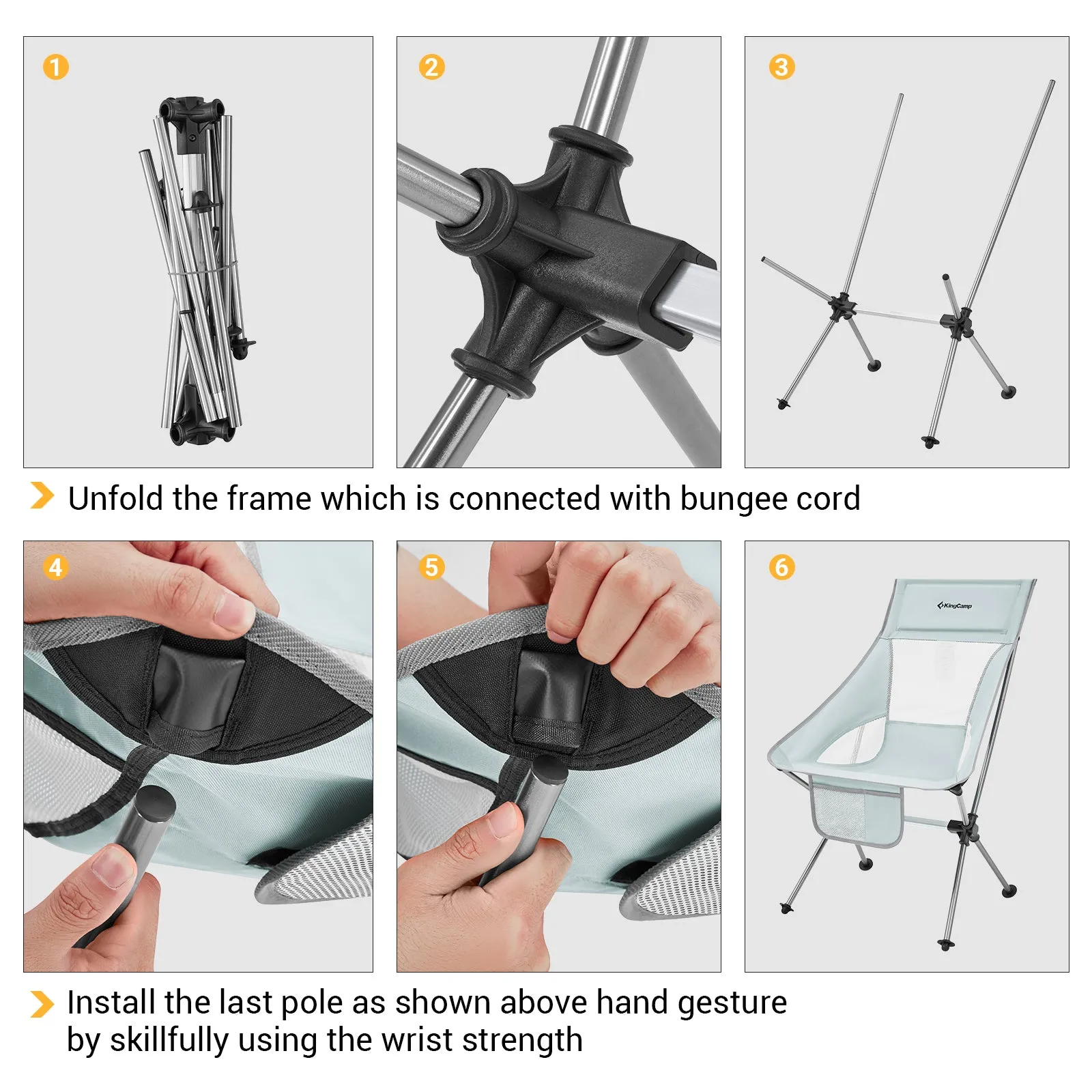 KingCamp Ultralight Highback Camping Chair