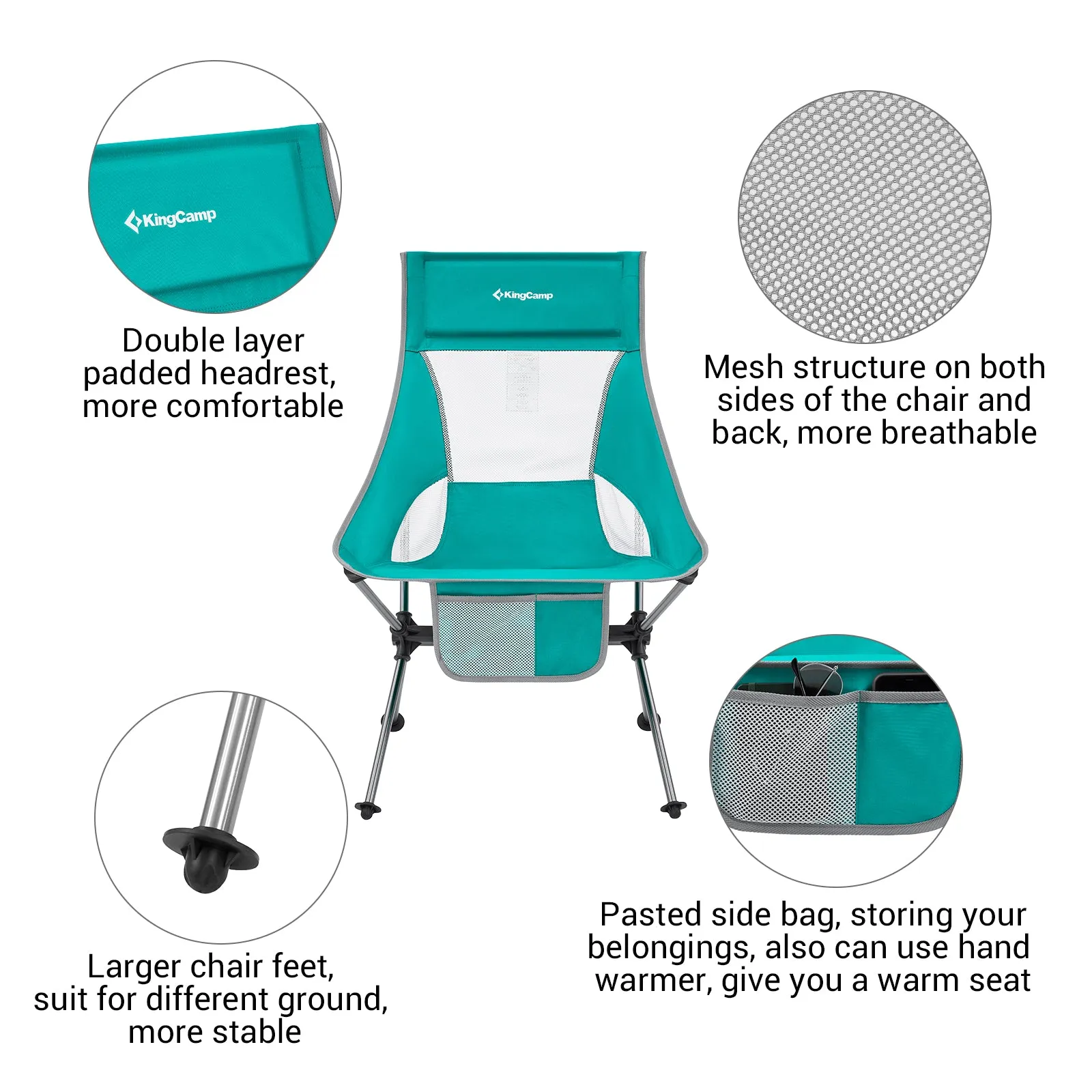 KingCamp Ultralight Highback Camping Chair