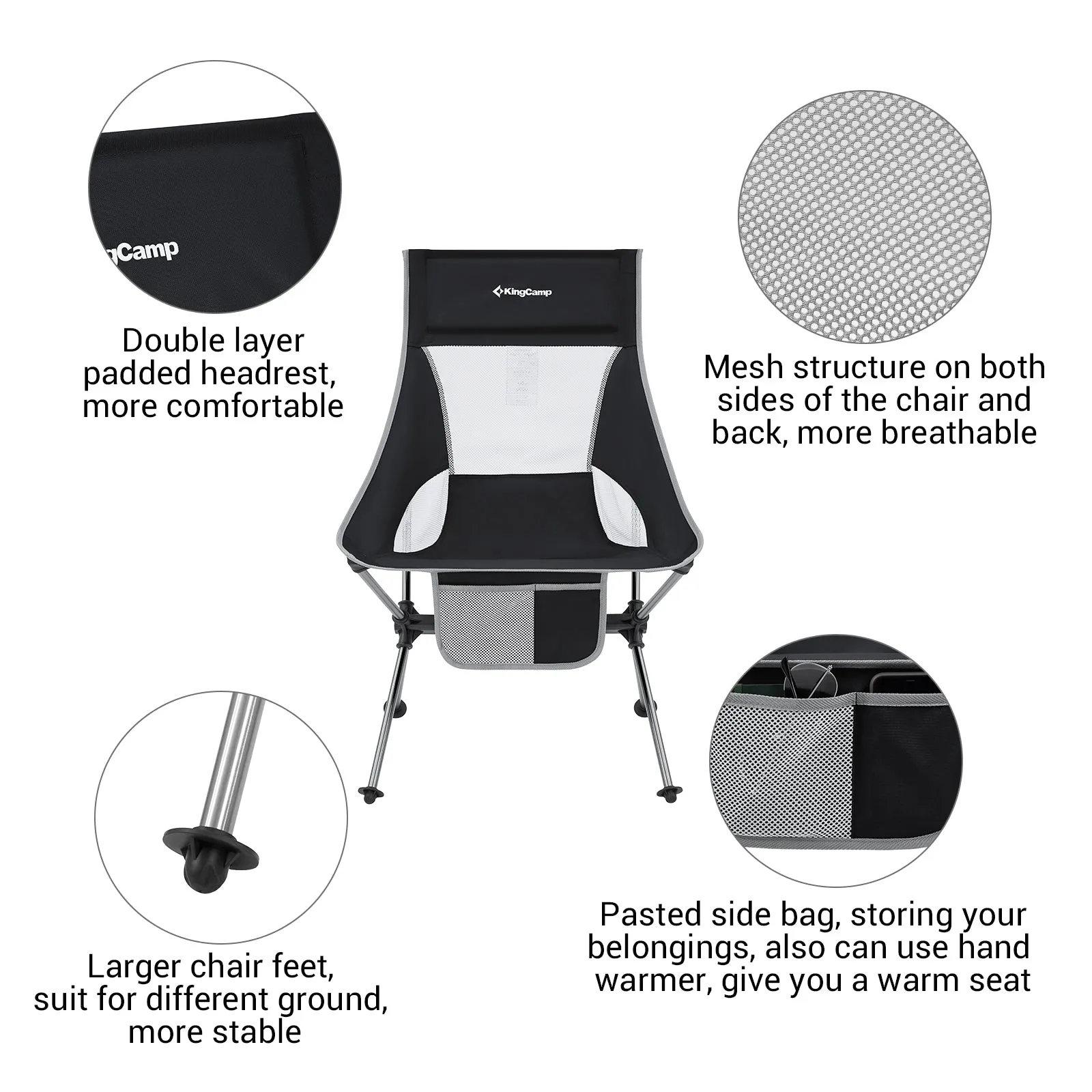 KingCamp Ultralight Highback Camping Chair