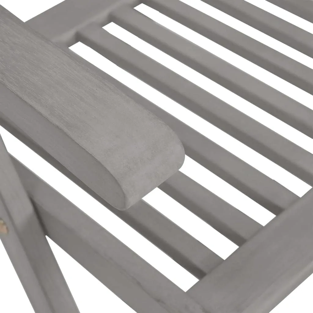 Kitchen Chairs Dining Chairs sillas de comedor chairPatio Reclining Chairs 2 pcs Gray Solid Acacia WoodSuitable for Gardens, courtyards