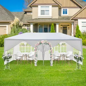 Ktaxon 10'x20' Canopy Wedding Party Tent Sun Shelter Pavilion with 6 Sidewalls