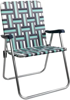 Kuma Outdoor Gear Backtrack Chair, Ultimate Portable Luxury Outdoor Folding Chair for Camping, Glamping, Sports & Outdoor Adventures (Pinciotti, Navy/Mint)