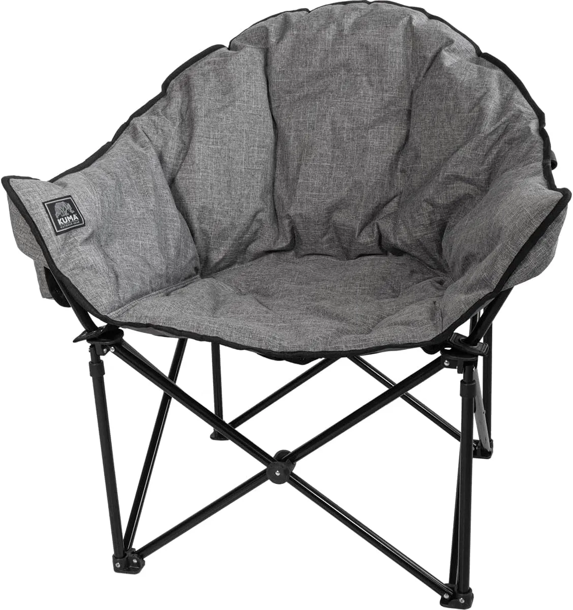 Kuma Outdoor Gear Lazy Bear Chair with Carry Bag, Ultimate Portable Luxury Outdoor Chair for Camping, Glamping, Sports & Outdoor Adventures (Heather Grey)