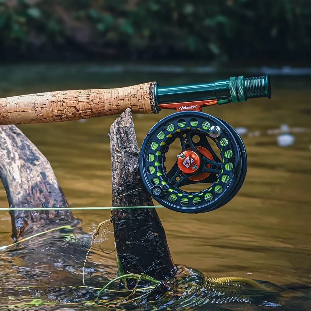 Kylebooker Fly Fishing Rod with Reel Combo Kit 3/4/5/6/7/8 Weight Starter Fly Fishing Outfit with Rod Bag